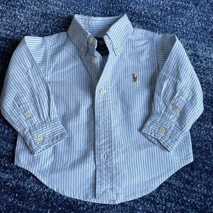 Ralph Lauren Striped Collared Shirt - baby boys